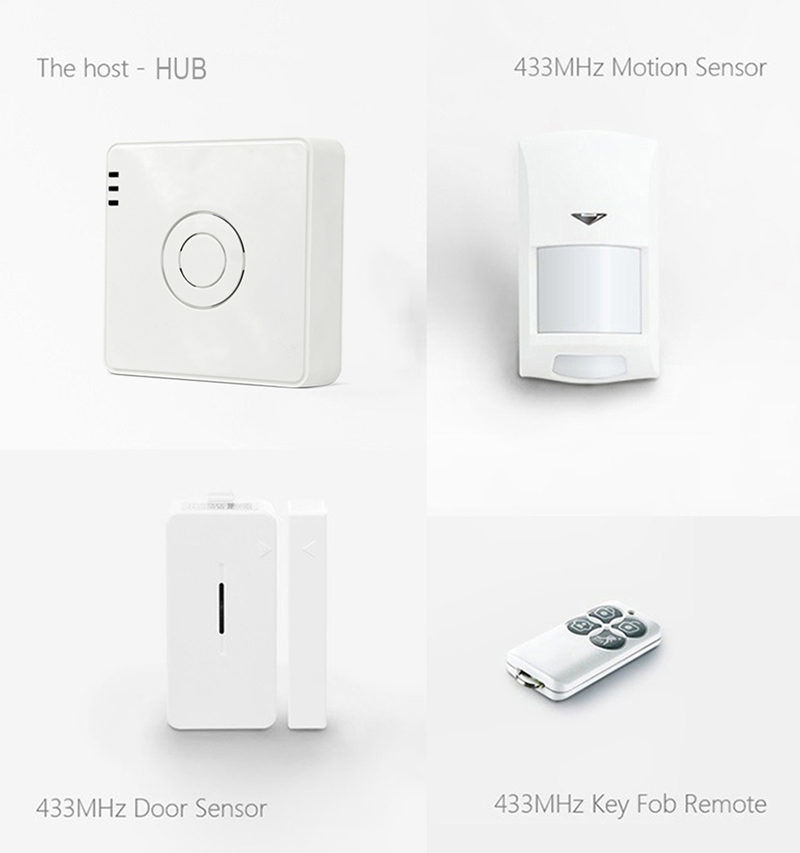 Fuers 433Hz FD025 Wireless Door Sensor Gap Detector Wireless Door Contact Sensor Suit for Wirelss Home Burglar Alarm System