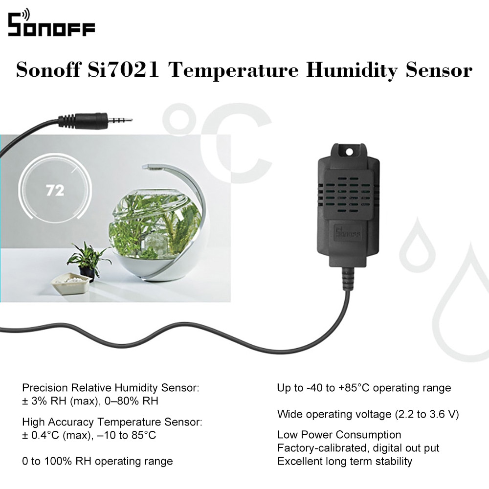 Sonoff Temperature and Humidity Sensor SI7021 – DailyTek